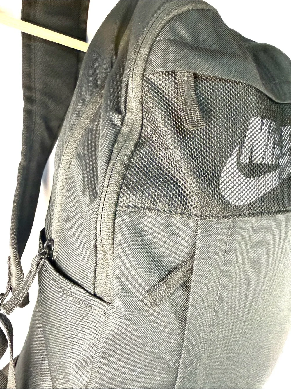 Nike Black Backpack Mesh Logo School Travel Laptop Book Bag Unisex